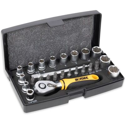 IRONSIDE Set compatto da 6,35mm di bussole e bit IRONSIDE Set compatto da 6,35mm di bussole e bit