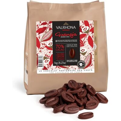 Valrhona Guanaja 70% Fèves de chocolat - 1kg - Publicité Valrhona Guanaja 70% Fèves de chocolat - 1kg - Publicité