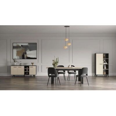 Demyere Sidewalk Kent Chene de fil - Ensemble séjour - Enfilade, Buffet haut, Table allonge - Style industriel - Publicité Demyere Sidewalk Kent Chene de fil - Ensemble séjour - Enfilade, Buffet haut, Table allonge - Style industriel - Publicité