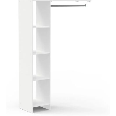 DEMEYERE GROUP - Barbara - Mattweiß - 123,2 x 39,6 x 180 cm - Wardrobe DEMEYERE GROUP - Barbara - Mattweiß - 123,2 x 39,6 x 180 cm - Wardrobe