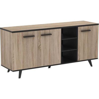 Les Tendances - Buffet avec étagères réglables - 161x44x73cm - Publicité Les Tendances - Buffet avec étagères réglables - 161x44x73cm - Publicité