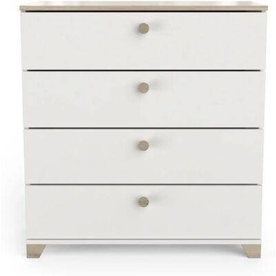 Cómoda Izzy de Miroytengo en Blanco y Roble Kronberg - Muebles de dormitorio Cómoda Izzy de Miroytengo en Blanco y Roble Kronberg - Muebles de dormitorio