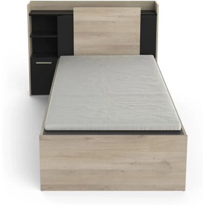 DEMEYERE GROUP Life - Lit de rangement, Noir, 90x200cm - Lit simple - Publicité DEMEYERE GROUP Life - Lit de rangement, Noir, 90x200cm - Lit simple - Publicité