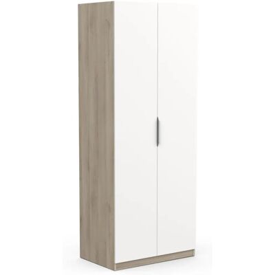 DEMEYERE GROUP Kinderkleiderschrank - Weiß & Holz - 2 Türen DEMEYERE GROUP Kinderkleiderschrank - Weiß & Holz - 2 Türen