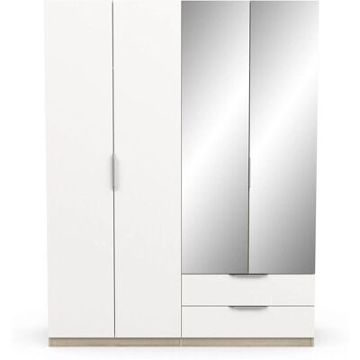 DEMEYERE GROUP Ghost - Armoire - Blanc, 4 portes avec miroirs - Publicité DEMEYERE GROUP Ghost - Armoire - Blanc, 4 portes avec miroirs - Publicité
