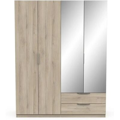Armoire DEMEYERE GROUP Kronberg Eich - 4 Portes avec Miroirs - Publicité Armoire DEMEYERE GROUP Kronberg Eich - 4 Portes avec Miroirs - Publicité