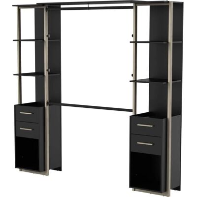 DEMEYERE GROUP MOON Schrank Organizer - matt schwarz - Kleiderschrank DEMEYERE GROUP MOON Schrank Organizer - matt schwarz - Kleiderschrank