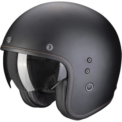 Scorpion Belfast Evo Black Helmet - Impact-Absorbing, Lightweight, Retro Style Scorpion Belfast Evo Black Helmet - Impact-Absorbing, Lightweight, Retro Style