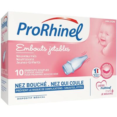 Novartis Prorhinel 10 Embouts Jetables Souples - Hygiène nez bébé - Publicité Novartis Prorhinel 10 Embouts Jetables Souples - Hygiène nez bébé - Publicité