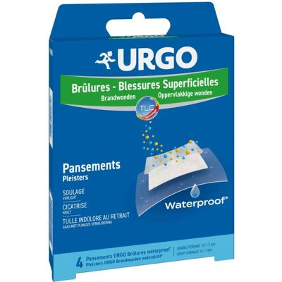 Urgo Sterylne opatrunki hydrocolloidowe na oparzenia i rany - 4 arkusze Urgo Sterylne opatrunki hydrocolloidowe na oparzenia i rany - 4 arkusze