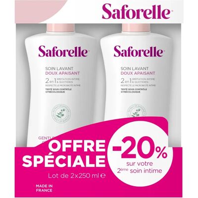 Saforelle Soin Lavant Doux 250ml - Hygiène & Soins - Publicité Saforelle Soin Lavant Doux 250ml - Hygiène & Soins - Publicité
