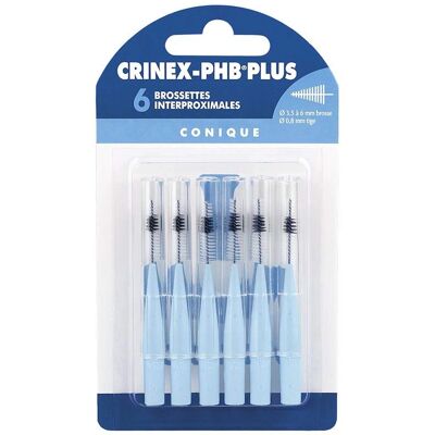 Crinex PHB Plus Brossettes Interdentaires - Coniques, 6 pièces - Publicité Crinex PHB Plus Brossettes Interdentaires - Coniques, 6 pièces - Publicité