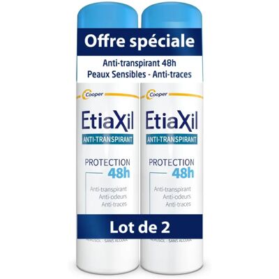 Etiaxil Deodorant Antiperspirant Skydd 48H Aerosol Sats 2 x 150 ml Etiaxil Deodorant Antiperspirant Skydd 48H Aerosol Sats 2 x 150 ml