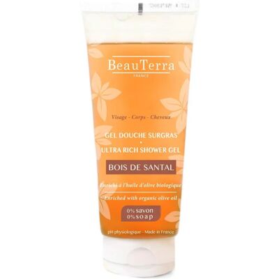 BeauTerra Olijfolie Sandelhout 200ml - Verzorgende Douchegel BeauTerra Olijfolie Sandelhout 200ml - Verzorgende Douchegel