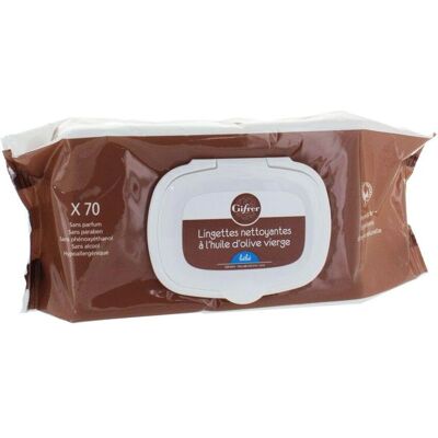 Lingettes Bébé Gifrer à l'Huile d'Olive Bio - 70 Lingettes - Publicité Lingettes Bébé Gifrer à l'Huile d'Olive Bio - 70 Lingettes - Publicité