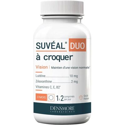 Densmore Suvéal Duo à Croquer - Soutien de la Vision - 90 Comprimés - 3 Mois - Publicité Densmore Suvéal Duo à Croquer - Soutien de la Vision - 90 Comprimés - 3 Mois - Publicité