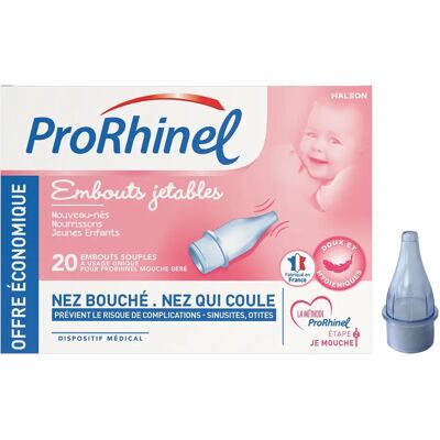 Embouts Nasaux ProRhinel - Hygiène Bébé - 20 pièces - Publicité Embouts Nasaux ProRhinel - Hygiène Bébé - 20 pièces - Publicité