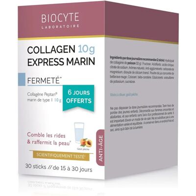 Biocyte Collagen Express Marine - Suplemento de Colágeno - Sabor pêssego - 30 sticks Biocyte Collagen Express Marine - Suplemento de Colágeno - Sabor pêssego - 30 sticks