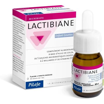 Gouttes Lactibiane Enfant de Pileje - Soutient digestion, immunité - 30ml - Publicité Gouttes Lactibiane Enfant de Pileje - Soutient digestion, immunité - 30ml - Publicité