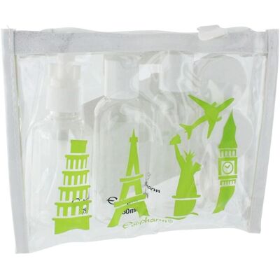 Kit de Voyage Estipharm - 6 Flacons - Conforme aux Normes Aériennes - Publicité Kit de Voyage Estipharm - 6 Flacons - Conforme aux Normes Aériennes - Publicité