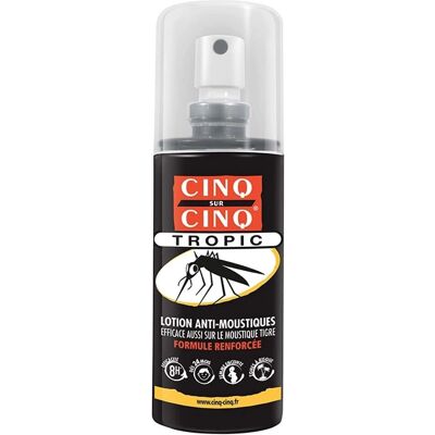 CINQ SUR CINQ Tropic Lotion Anti-Moustiques - Protection Insectes - Publicité CINQ SUR CINQ Tropic Lotion Anti-Moustiques - Protection Insectes - Publicité