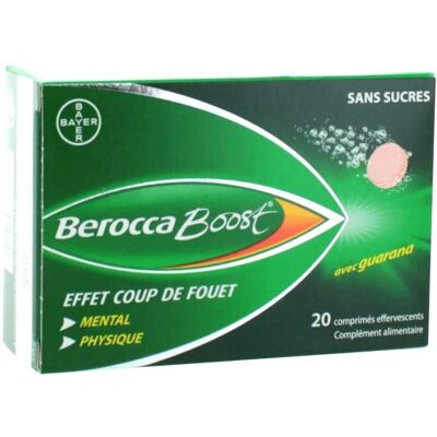 Berocca Boost 20 Comprimés Effervescents - Complément Multivitaminé - Publicité Berocca Boost 20 Comprimés Effervescents - Complément Multivitaminé - Publicité