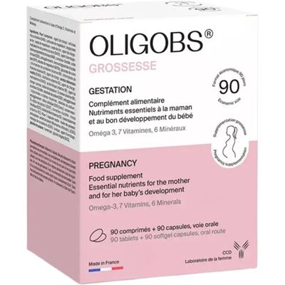 Laboratoire CCD Oligobs Grossesse - Supplément Vitamines & Oméga-3 - Publicité Laboratoire CCD Oligobs Grossesse - Supplément Vitamines & Oméga-3 - Publicité