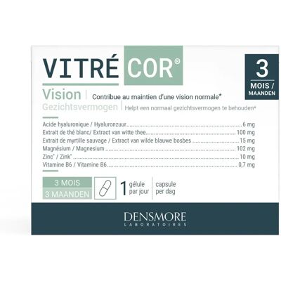 Densmore Vitrécor - Soutien à la vision - 90 Gélules - Complément pour la santé oculaire - Publicité Densmore Vitrécor - Soutien à la vision - 90 Gélules - Complément pour la santé oculaire - Publicité