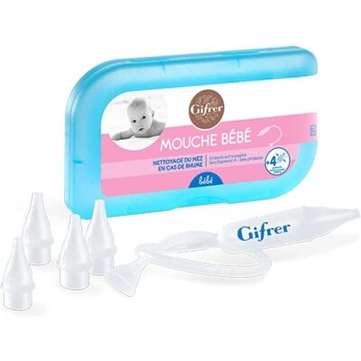 Aspiroir Nasal Bébé Gifrer - 4 Embouts Offerts - Aspiration Douce - Publicité Aspiroir Nasal Bébé Gifrer - 4 Embouts Offerts - Aspiration Douce - Publicité