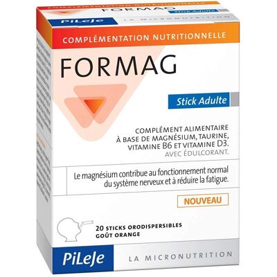 Pileje Magnésium 20 Stick - Complément Alimentaire Adulte - Publicité Pileje Magnésium 20 Stick - Complément Alimentaire Adulte - Publicité
