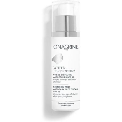 Onagrine White Perfection Crème Unifiante SPF 15 - 40 ml - Publicité Onagrine White Perfection Crème Unifiante SPF 15 - 40 ml - Publicité