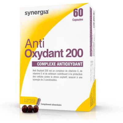 Synergia Antioxidante 200 - Suplemento para protección celular Synergia Antioxidante 200 - Suplemento para protección celular