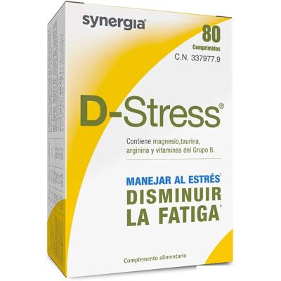 Synergia D-Stress 80 Comprimés - Stress et Fatigue - Publicité Synergia D-Stress 80 Comprimés - Stress et Fatigue - Publicité