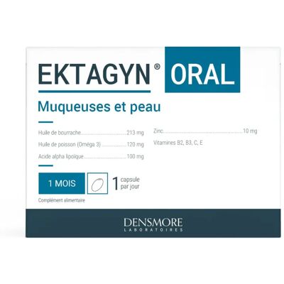 Densmore Ektagyn Oral - Soutient la peau et muqueuses - 30 Capsules - Publicité Densmore Ektagyn Oral - Soutient la peau et muqueuses - 30 Capsules - Publicité