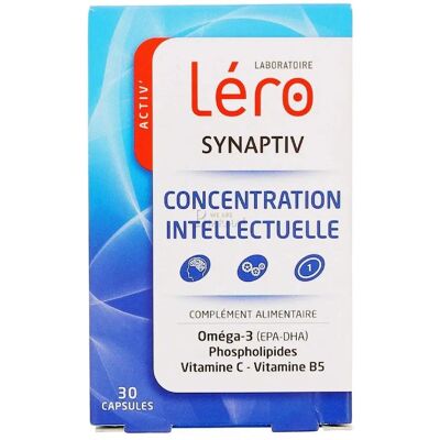 Lero Léro Synaptiv Capsules de Concentration - 30 - Publicité Lero Léro Synaptiv Capsules de Concentration - 30 - Publicité