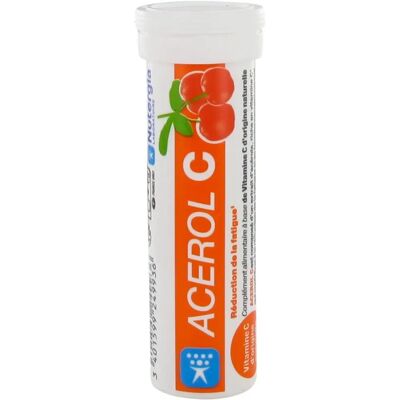 Nutergia Acerol C - Complément en Vitamine C - 15 Comprimés - Publicité Nutergia Acerol C - Complément en Vitamine C - 15 Comprimés - Publicité