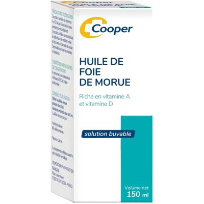 Huile de Foie de Morue Cooper 150ml - Complément Alimentaire - Publicité Huile de Foie de Morue Cooper 150ml - Complément Alimentaire - Publicité