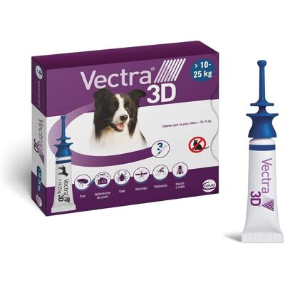 Vectra 3D Spot-on kutyáknak 10-25kg - Parazitaellenes kezelés Vectra 3D Spot-on kutyáknak 10-25kg - Parazitaellenes kezelés