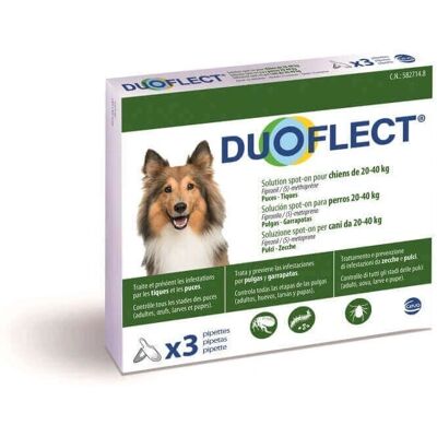 Ceva Duoflect 20-40kg 3 Pipettes - Traitement chien - Publicité Ceva Duoflect 20-40kg 3 Pipettes - Traitement chien - Publicité