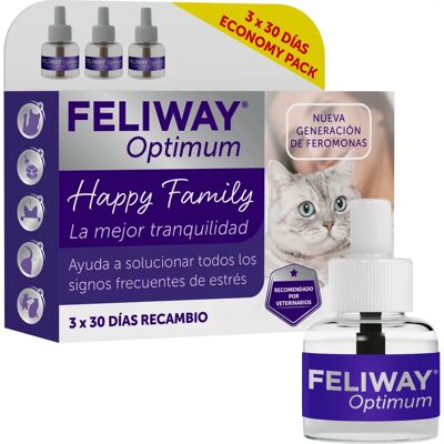 Ceva Sac Feliway Optimum Recambios - Tranquilidad para Gatos - 3 Unidades 48ml Ceva Sac Feliway Optimum Recambios - Tranquilidad para Gatos - 3 Unidades 48ml