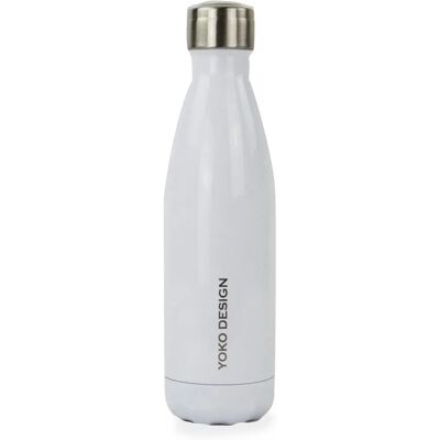 Botella de agua Yoko Design - 500 ml Aislante Inox - Blanca Botella de agua Yoko Design - 500 ml Aislante Inox - Blanca