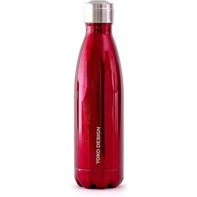 Bouteille d'eau isotherme Yoko Design 500 ml Rouge - Publicité Bouteille d'eau isotherme Yoko Design 500 ml Rouge - Publicité
