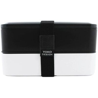 Yoko Design Caja de Almuerzo en Blanco y Negro 1200ml para Microondas Yoko Design Caja de Almuerzo en Blanco y Negro 1200ml para Microondas