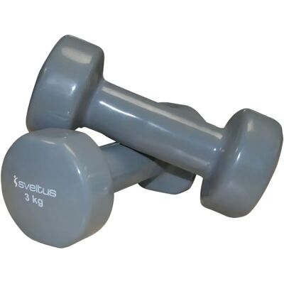 Sveltus Epoxy 3 kg Grigio - Manubri Sveltus Epoxy 3 kg Grigio - Manubri