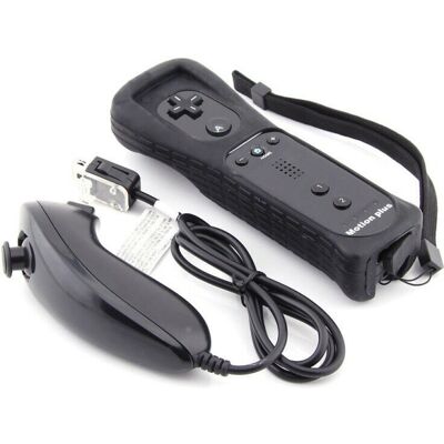 Infoboutik Manette Wiimote - Nunchunk - Noir - Manette de Jeu - Publicité Infoboutik Manette Wiimote - Nunchunk - Noir - Manette de Jeu - Publicité