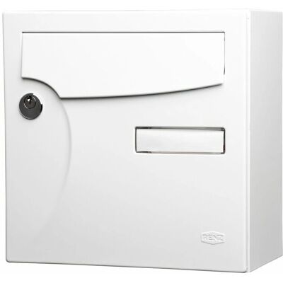 RENZ - Boîte aux lettres standardisée Blanc Acier - 28,5x28,5x15cm - Publicité RENZ - Boîte aux lettres standardisée Blanc Acier - 28,5x28,5x15cm - Publicité