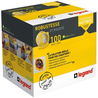 Legrand BATIBOX ENERGY P40MM - Boîte de jonction électrique - Publicité Legrand BATIBOX ENERGY P40MM - Boîte de jonction électrique - Publicité