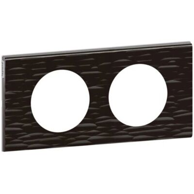 Legrand 069022 Wandplatte - Céliane, Schwarz, Corian, 2 Steckplätze Legrand 069022 Wandplatte - Céliane, Schwarz, Corian, 2 Steckplätze