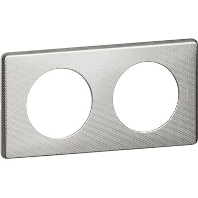 Legrand L98872 - Cubierta de aluminio de 2 posiciones - Tapa de enchufe Legrand L98872 - Cubierta de aluminio de 2 posiciones - Tapa de enchufe