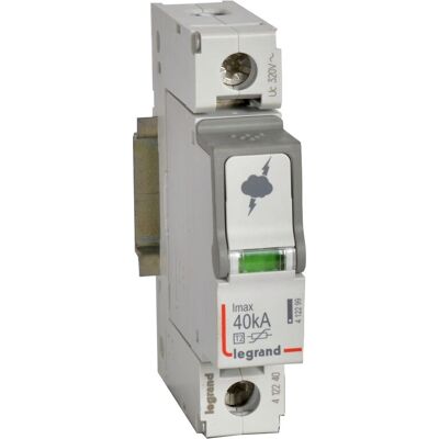 Legrand 412240 Interruptor de circuito - Rayo 40KA, 1P, 320 VA Legrand 412240 Interruptor de circuito - Rayo 40KA, 1P, 320 VA